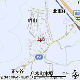 京都府南丹市八木町木原上西周辺の地図