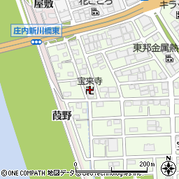 宝来寺周辺の地図