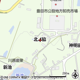 愛知県豊田市高崎町北ノ脇周辺の地図