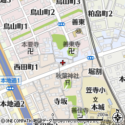 愛知県名古屋市南区笠寺町（迫間）周辺の地図