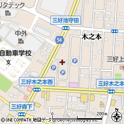 愛知県みよし市三好町木之本23周辺の地図