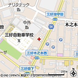 愛知県みよし市三好町木之本6周辺の地図