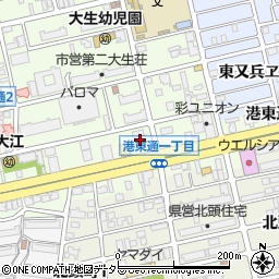 ファミリーマート名南港東通店周辺の地図