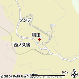 愛知県豊田市上佐切町境田周辺の地図