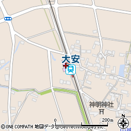 三岐鉄道株式会社　大安駅周辺の地図