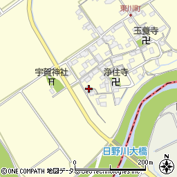 滋賀県近江八幡市東川町530周辺の地図