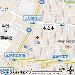 愛知県みよし市三好町木之本33周辺の地図