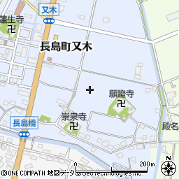 三重県桑名市長島町又木周辺の地図