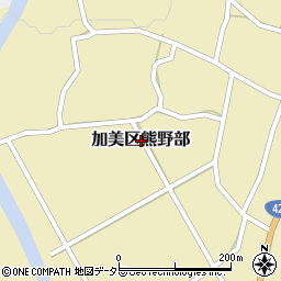兵庫県多可郡多可町加美区熊野部周辺の地図