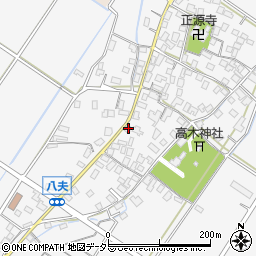 滋賀県野洲市八夫1410-3周辺の地図