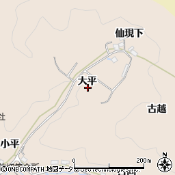 愛知県豊田市下佐切町大平周辺の地図