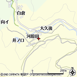 愛知県豊田市国谷町河原田周辺の地図