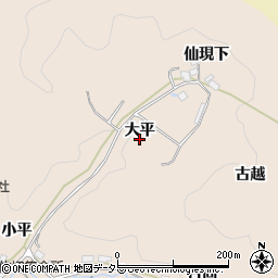 愛知県豊田市下佐切町（大平）周辺の地図