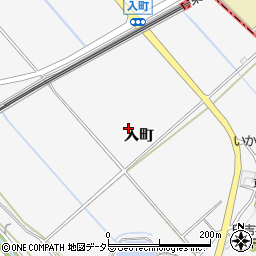 滋賀県野洲市入町周辺の地図