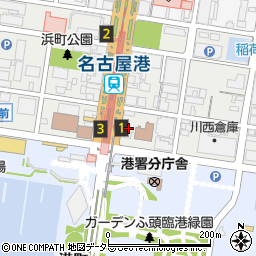 名古屋市役所交通局　地下鉄名港線名古屋港駅周辺の地図
