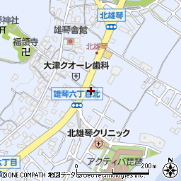 ワークマンプラス大津雄琴店駐車場周辺の地図