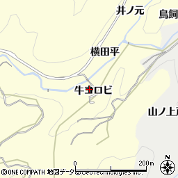 愛知県豊田市国谷町牛コロビ周辺の地図