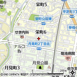 愛知県豊田市栄町6丁目周辺の地図