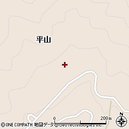愛知県設楽町（北設楽郡）平山（東貝戸）周辺の地図