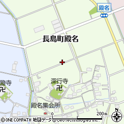 三重県桑名市長島町殿名周辺の地図