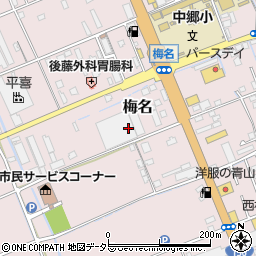 静岡県三島市梅名周辺の地図