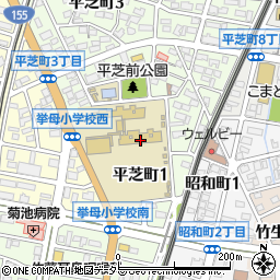 豊田市立挙母小学校周辺の地図