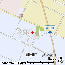 滋賀県東近江市岡田町周辺の地図