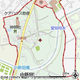 愛知県豊明市沓掛町山新田周辺の地図