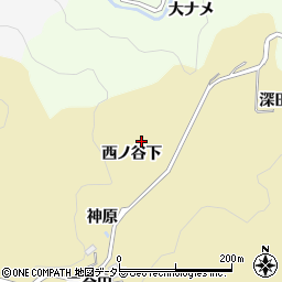 愛知県豊田市上佐切町西ノ谷下周辺の地図