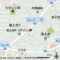 愛知県名古屋市緑区池上台周辺の地図