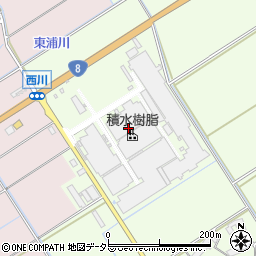 積水樹脂株式会社　滋賀竜王工場滋賀製造所周辺の地図