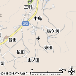 愛知県豊田市霧山町東田周辺の地図
