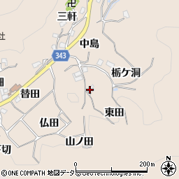 愛知県豊田市霧山町（東田）周辺の地図