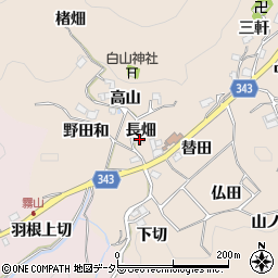 愛知県豊田市霧山町長畑5周辺の地図