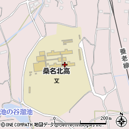 桑名北高校事務室周辺の地図