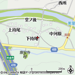 京都府南丹市八木町室河原下持尾周辺の地図