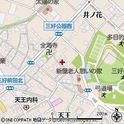 愛知県みよし市三好町新屋周辺の地図