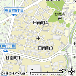 愛知県豊田市日南町周辺の地図