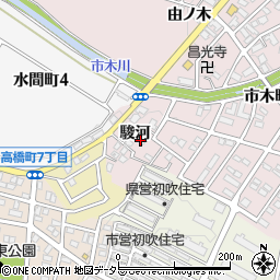 愛知県豊田市市木町駿河周辺の地図