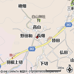 愛知県豊田市霧山町長畑6周辺の地図