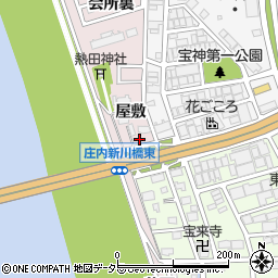愛知県名古屋市港区宝神町（屋敷）周辺の地図
