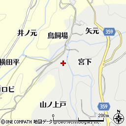 愛知県豊田市栃本町山ノ上戸周辺の地図