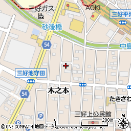 愛知県みよし市三好町木之本96周辺の地図