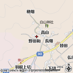 愛知県豊田市霧山町野田和40周辺の地図