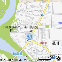 湯川公民館周辺の地図