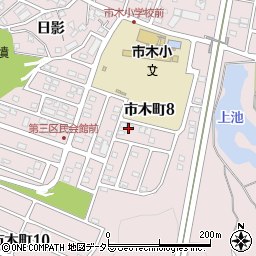 愛知県豊田市市木町8丁目周辺の地図
