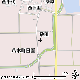 京都府南丹市八木町日置砂田周辺の地図