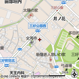 愛知県みよし市三好町井ノ花80周辺の地図