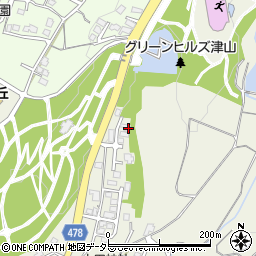 岡山県津山市大田592-22周辺の地図