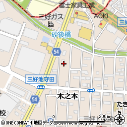 愛知県みよし市三好町木之本46周辺の地図